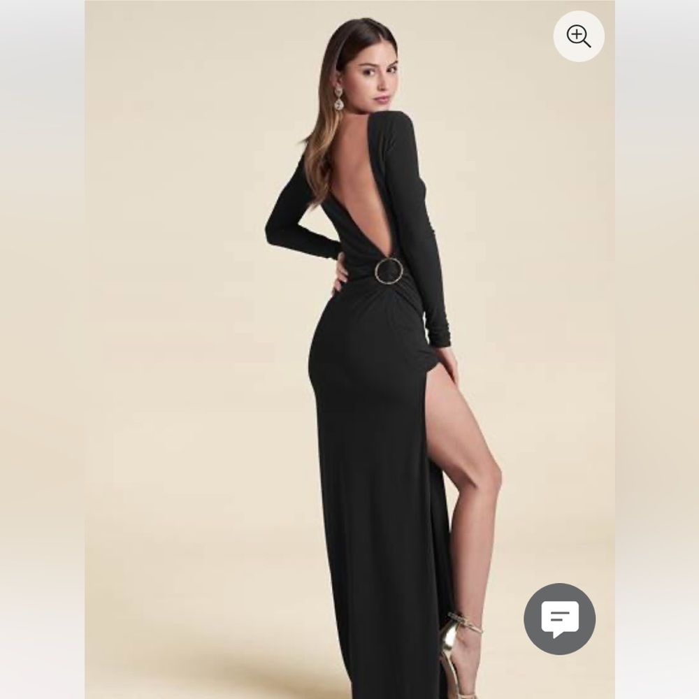 Long black Venus dress